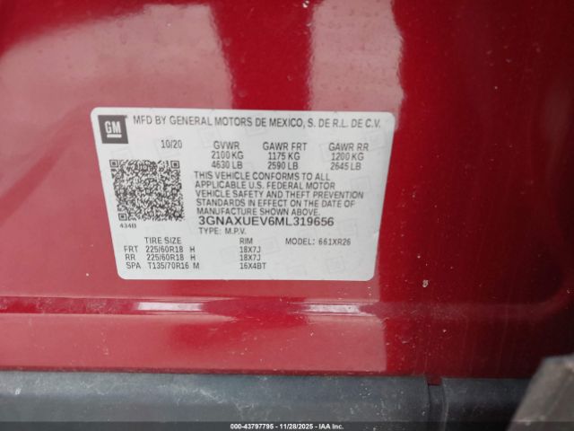 2021 CHEVROLET EQUINOX 3GNAXUEV6ML319656 Photo 8