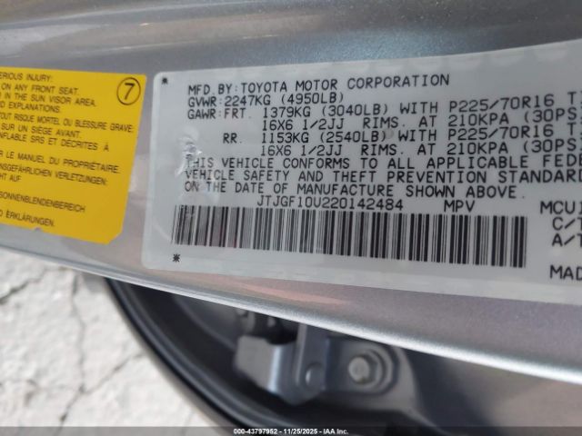 2002 LEXUS RX 300 JTJGF10U220142484 Photo 8