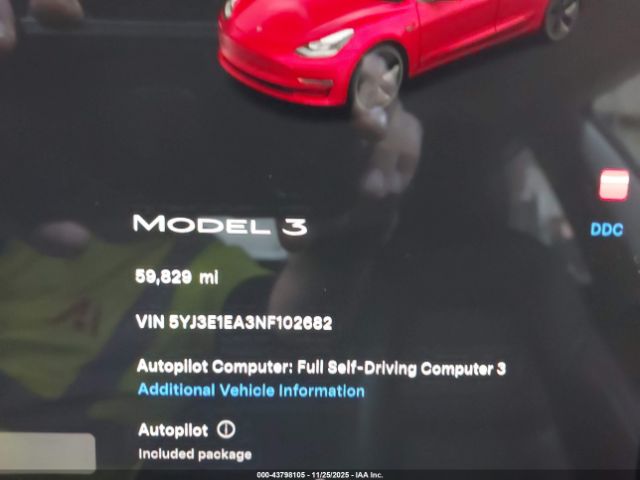 2022 TESLA MODEL 3 5YJ3E1EA3NF102682 Photo 6