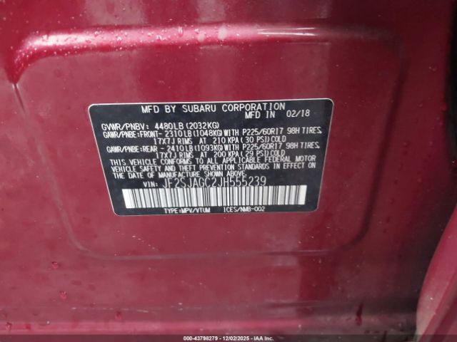 2018 SUBARU FORESTER JF2SJAGC2JH555239 Photo 8