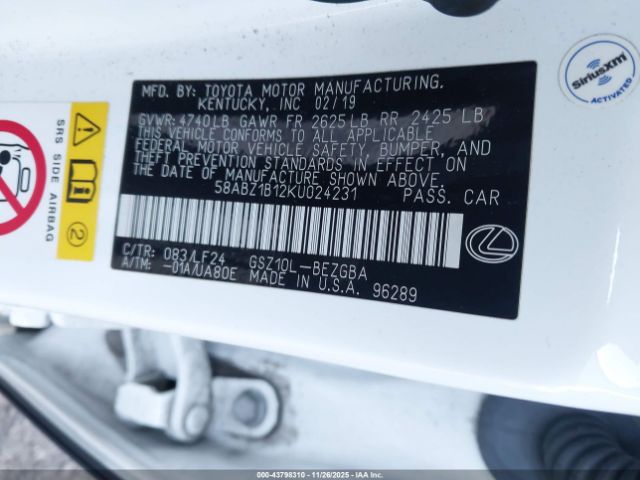 2019 LEXUS ES 350 58ABZ1B12KU024231 Photo 8