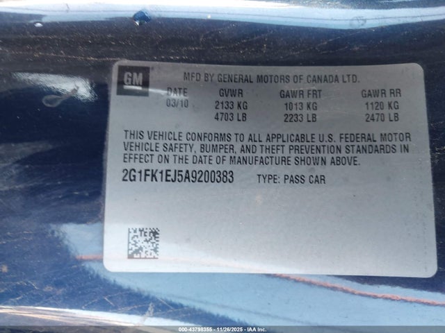 2010 CHEVROLET CAMARO 2G1FK1EJ5A9200383 Photo 8