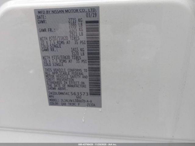 2019 INFINITI QX60 5N1DL0MN5KC563573 Photo 8