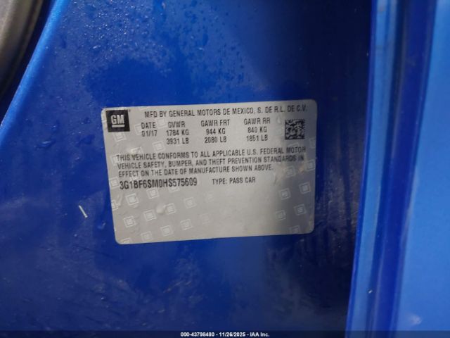 2017 CHEVROLET CRUZE 3G1BF6SM0HS575609 Photo 8