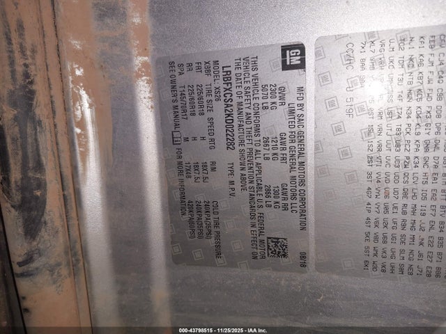 Продаж на аукціоні авто 2019 Buick Envision Fwd Essence, vin: LRBFXCSA2KD022282, номер лоту: 43798515