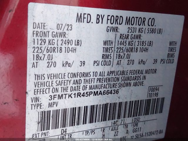 2023 FORD MUSTANG MACH-E 3FMTK1R45PMA66436 Photo 8