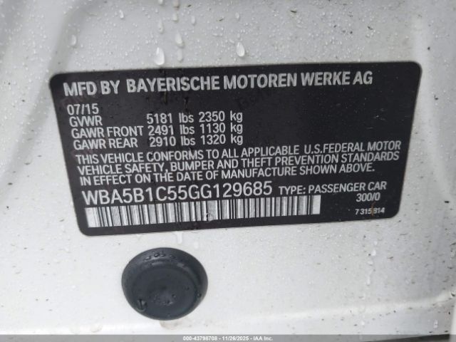 2016 BMW 535I WBA5B1C55GG129685 Photo 8