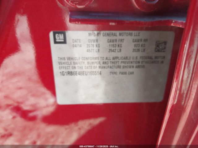 2014 CHEVROLET VOLT 1G1RB6E48EU165514 Photo 8