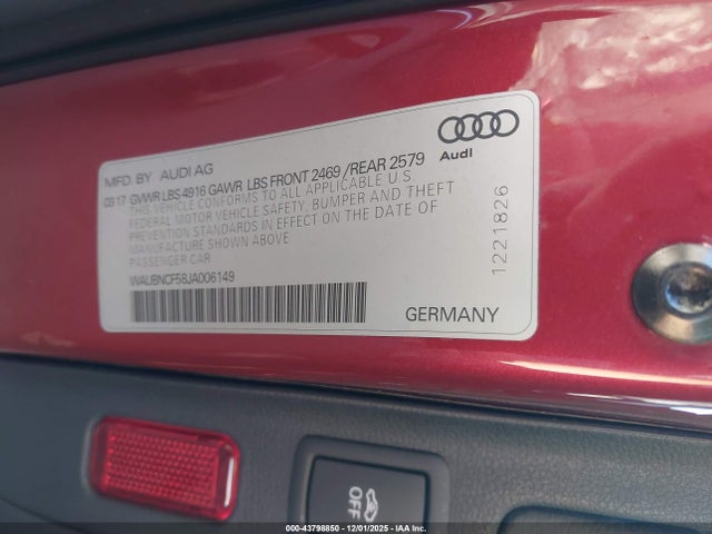 2018 AUDI A5 WAUBNCF58JA006149 Photo 8