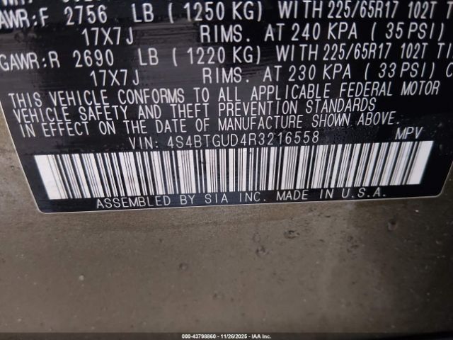 2024 SUBARU OUTBACK 4S4BTGUD4R3216558 Photo 8