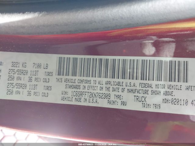 2019 RAM 1500 1C6SRFFT2KN762309 Photo 8