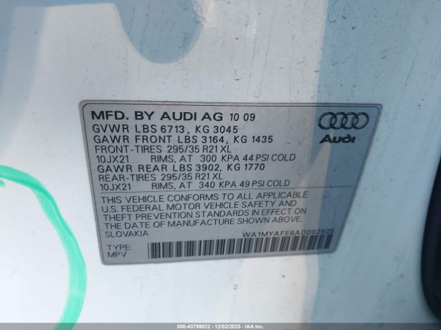 2010 AUDI Q7 WA1MYAFE6AD002505 Photo 8