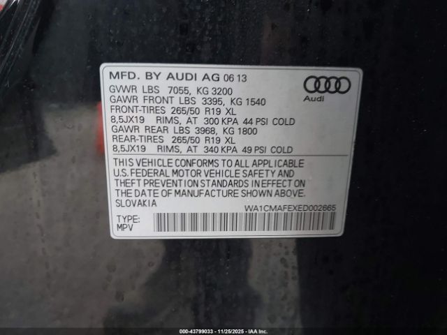 2014 AUDI Q7 WA1CMAFEXED002665 Photo 8