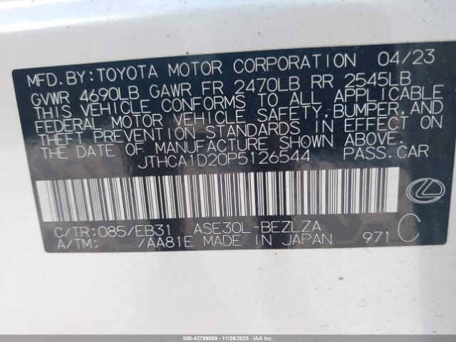 2023 LEXUS IS 300 JTHCA1D20P5126544 Photo 8