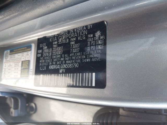2022 KIA SORENTO HYBRID KNDRG4LG0N5081790 Photo 8