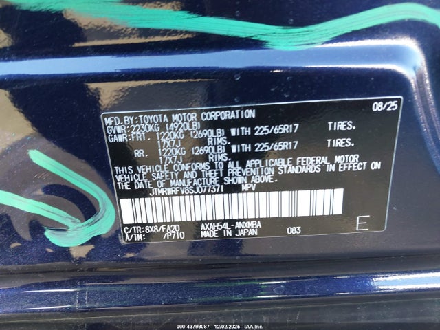 JTMRWRFV8SJ077371 Toyota Rav4 Xle
