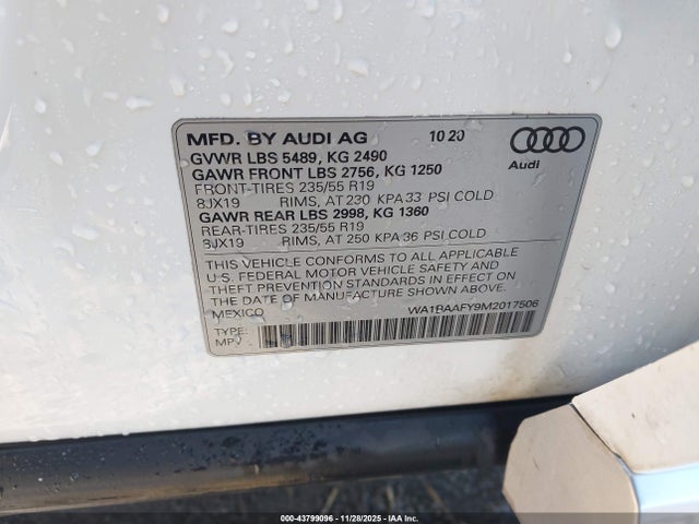 2021 AUDI Q5 WA1BAAFY9M2017506 Photo 8