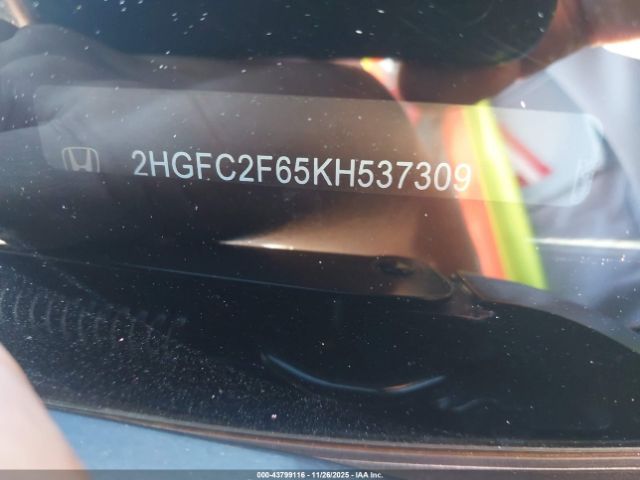 2019 HONDA CIVIC 2HGFC2F65KH537309 Photo 8