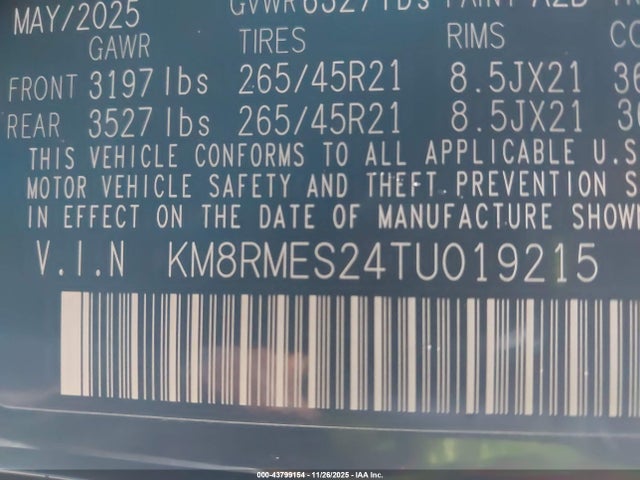 Hyundai Palisade Calligraphy 2026 KM8RMES24TU019215 Image 9