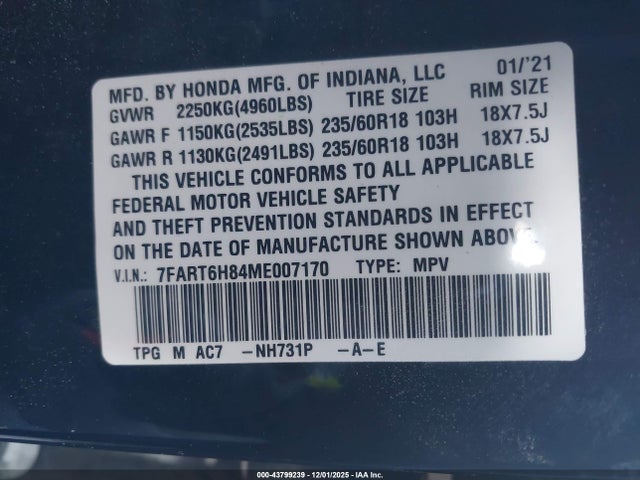 Honda CR-V 2021 7FART6H84ME007170 Image 23
