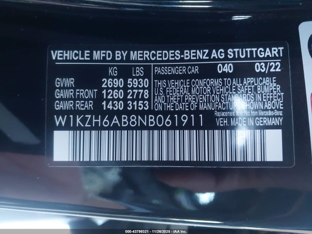 2022 MERCEDES-BENZ E 450 W1KZH6AB8NB061911 Photo 8