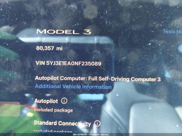 2022 TESLA MODEL 3 5YJ3E1EA0NF235089 Photo 6
