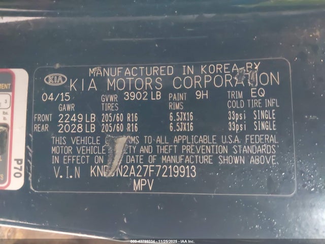 KIA Soul 2015 KNDJN2A27F7219913 Image 9