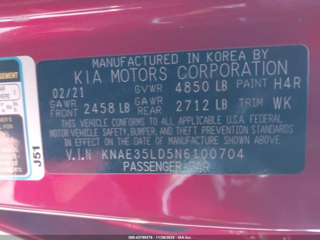 2022 KIA STINGER KNAE35LD5N6100704 Photo 8