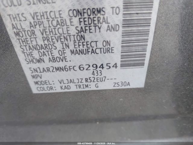 2015 NISSAN PATHFINDER 5N1AR2MN6FC629454 Photo 8