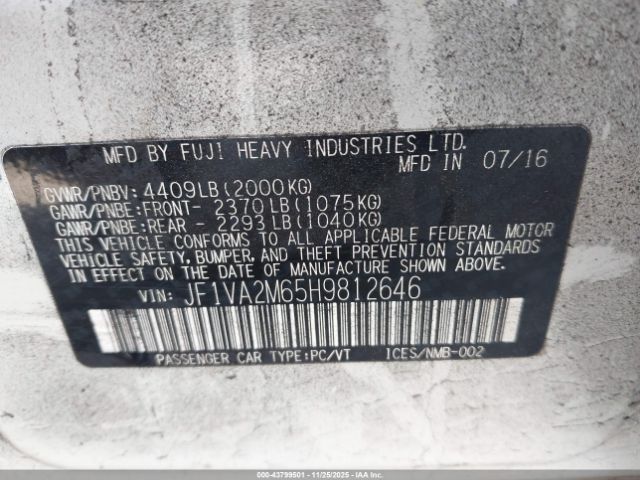 2017 SUBARU WRX STI JF1VA2M65H9812646 Photo 8