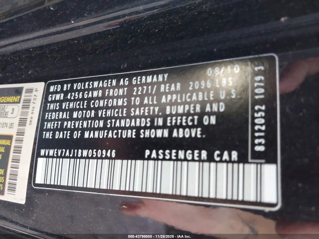 2011 VOLKSWAGEN GTI WVWEV7AJ1BW050946 Photo 8