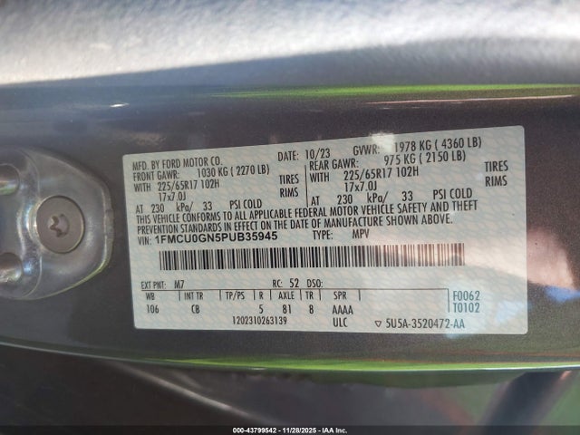 2023 FORD ESCAPE 1FMCU0GN5PUB35945 Photo 8