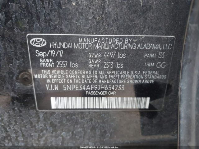 2018 HYUNDAI SONATA 5NPE34AF9JH654233 Photo 8