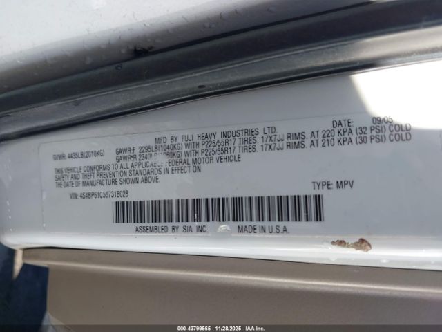 2006 SUBARU OUTBACK 4S4BP61C567318028 Photo 8