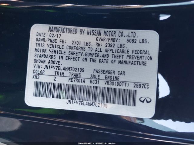 2017 INFINITI Q60 JN1FV7EL4HM702109 Photo 8