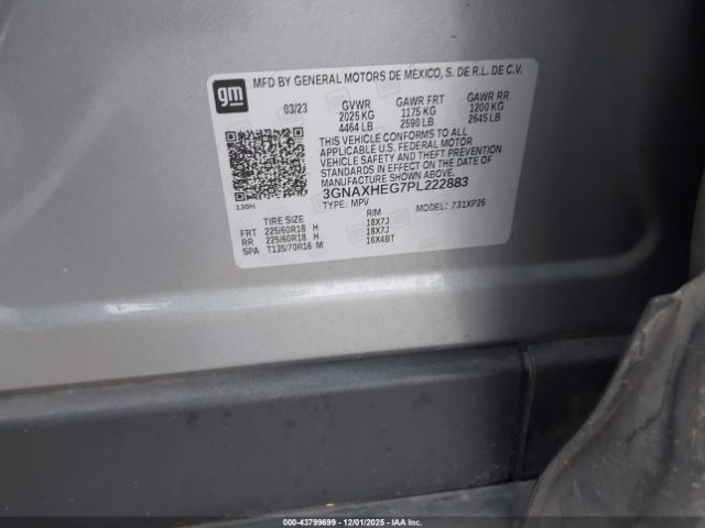 2023 CHEVROLET EQUINOX 3GNAXHEG7PL222883 Photo 8
