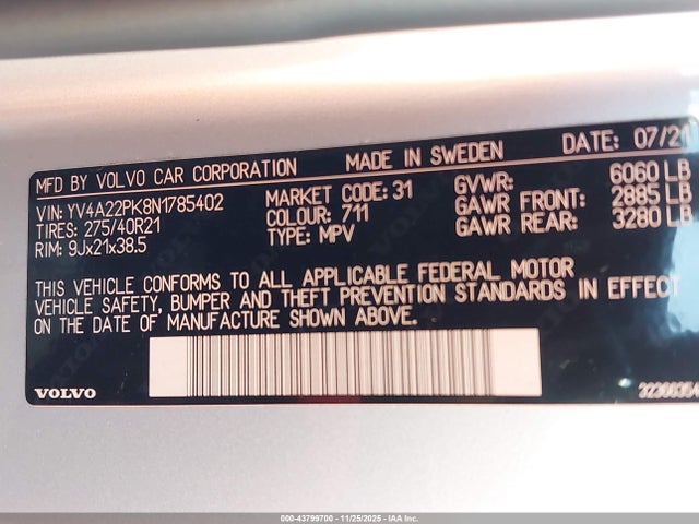 2022 VOLVO XC90 YV4A22PK8N1785402 Photo 8
