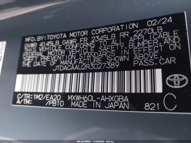 JTDACAAU2R3027389 Toyota PRIUS XLE