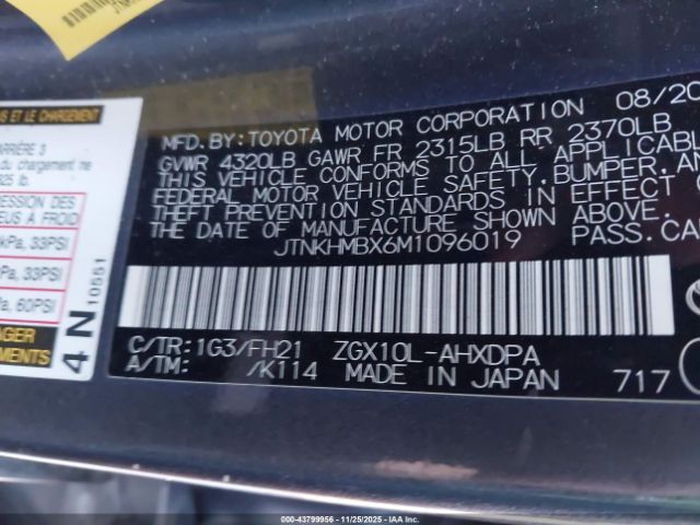 2021 TOYOTA C-HR JTNKHMBX6M1096019 Photo 8