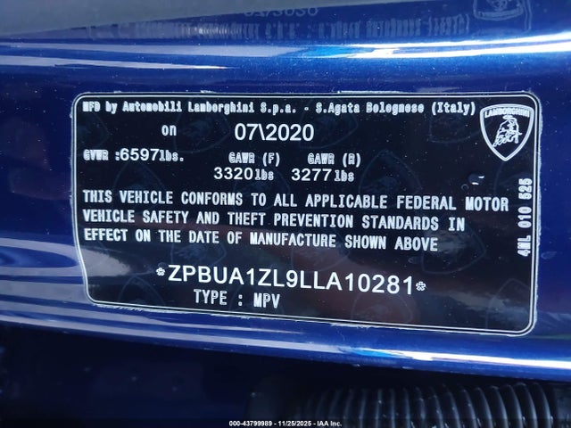 2020 LAMBORGHINI URUS ZPBUA1ZL9LLA10281 Photo 8