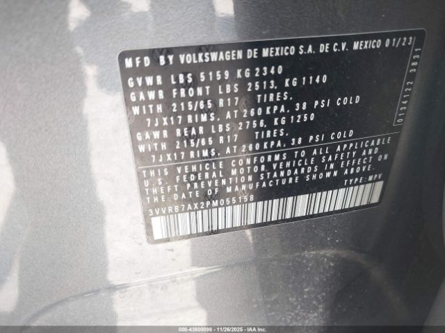 2023 VOLKSWAGEN TIGUAN 3VVRB7AX2PM055158 Photo 8