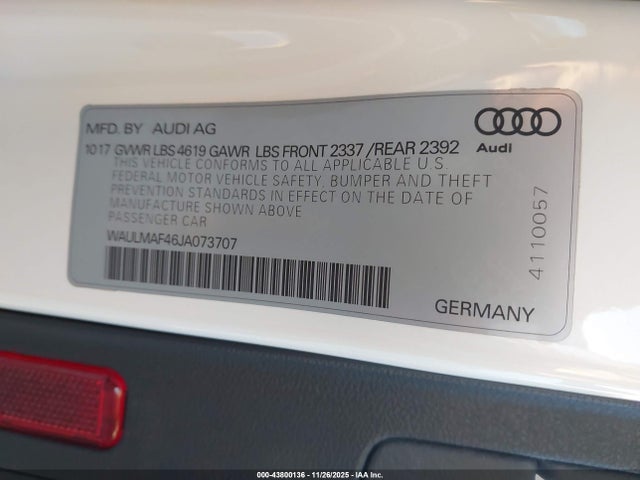 2018 AUDI A4 WAULMAF46JA073707 Photo 8