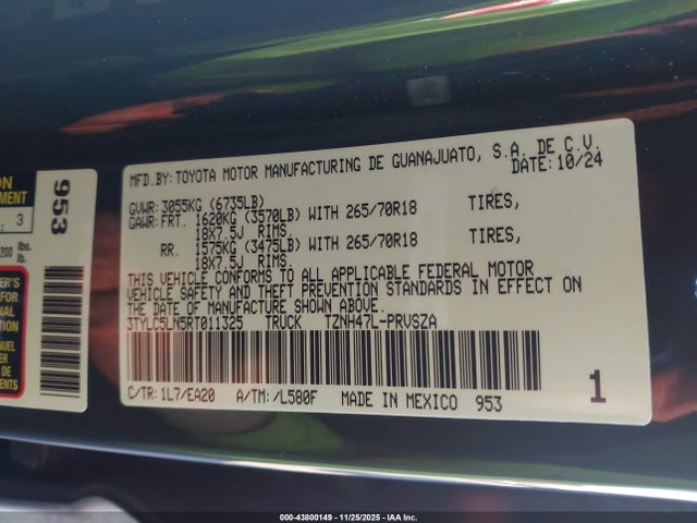 3TYLC5LN5RT011325 Toyota Tacoma Hybrid Trd Off Road
