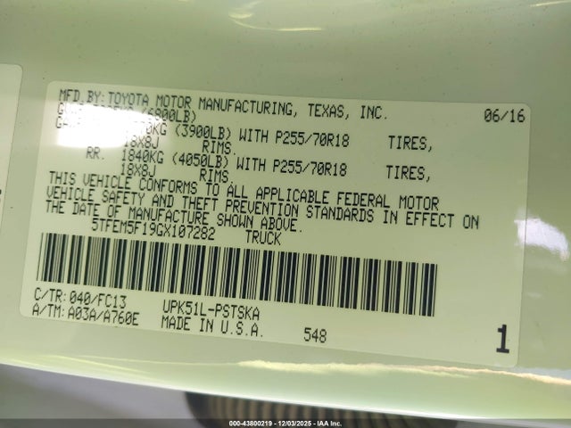 Toyota Tundra 2016 5TFEM5F19GX107282 Image 22