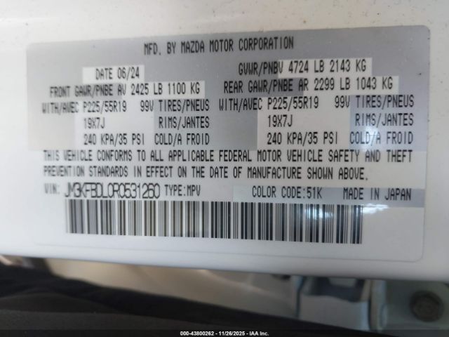 2024 MAZDA CX-5 JM3KFBDL0R0531260 Photo 8