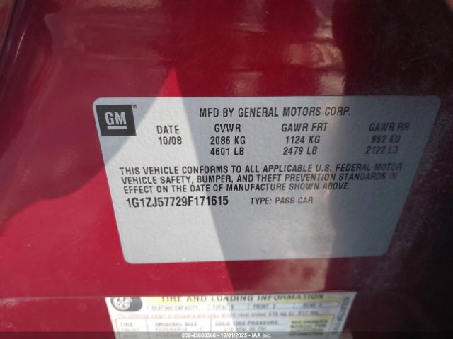 2009 CHEVROLET MALIBU 1G1ZJ57729F171615 Photo 8