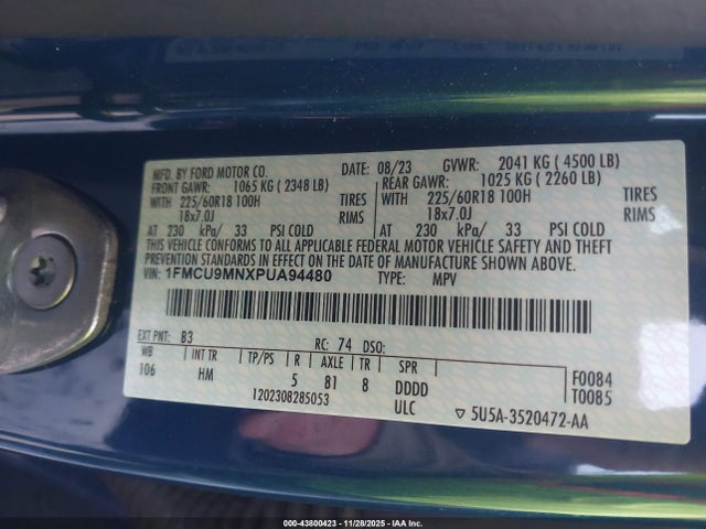 Ford Escape St-line 2023 1FMCU9MNXPUA94480 Image 9
