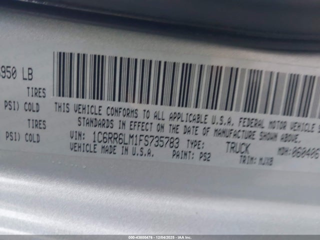 2015 RAM 1500 1C6RR6LM1FS735783 Photo 8