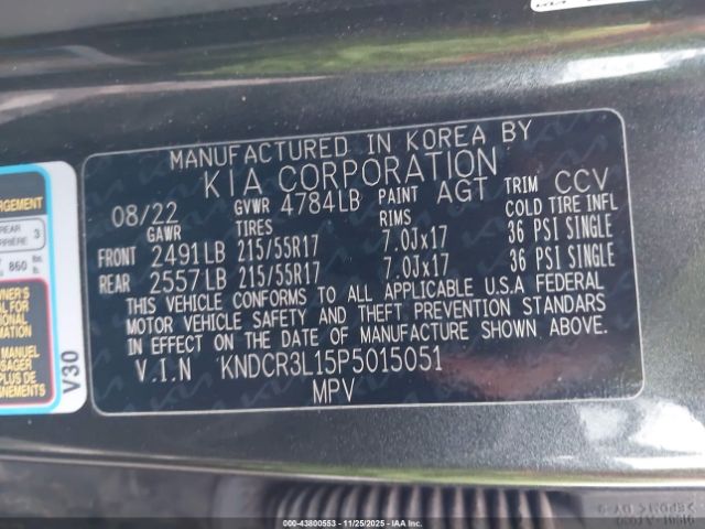 2023 KIA NIRO EV KNDCR3L15P5015051 Photo 8