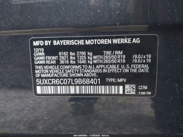 2020 BMW X5 5UXCR6C07L9B68401 Photo 8